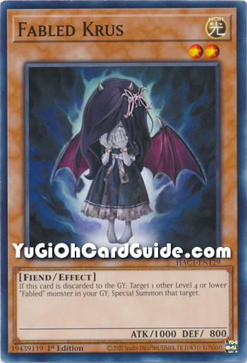 Yu-Gi-Oh Card: Fabled Krus