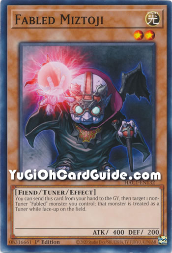 Yu-Gi-Oh Card: Fabled Miztoji