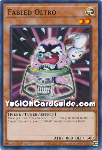 Yu-Gi-Oh Card: Fabled Oltro