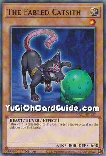 Yu-Gi-Oh Card: The Fabled Catsith