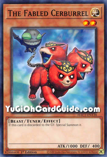 Yu-Gi-Oh Card: The Fabled Cerburrel