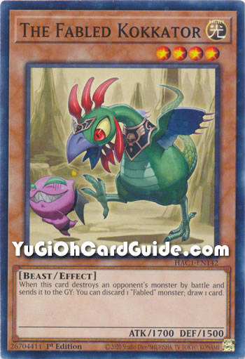 Yu-Gi-Oh Card: The Fabled Kokkator
