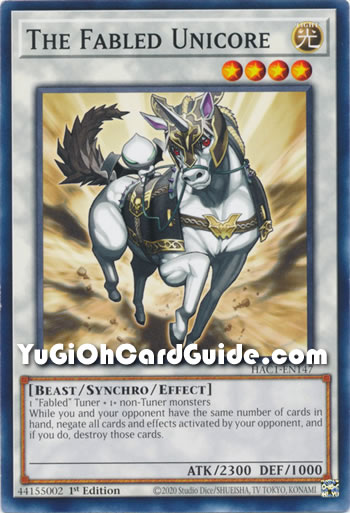 Yu-Gi-Oh Card: The Fabled Unicore