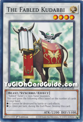Yu-Gi-Oh Card: The Fabled Kudabbi
