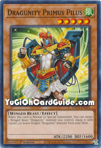 Yu-Gi-Oh Card: Dragunity Primus Pilus