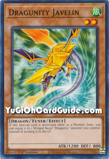 Yu-Gi-Oh Card: Dragunity Javelin