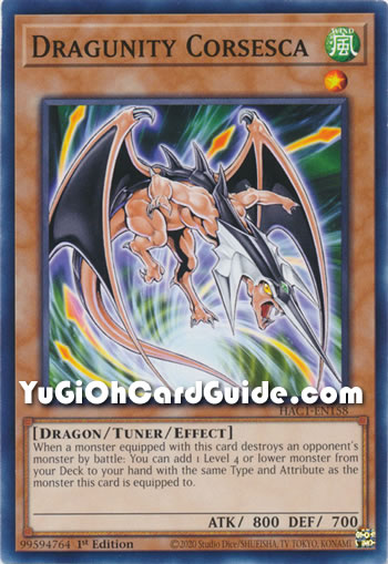 Yu-Gi-Oh Card: Dragunity Corsesca