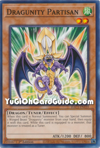 Yu-Gi-Oh Card: Dragunity Partisan