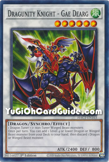 Yu-Gi-Oh Card: Dragunity Knight - Gae Dearg