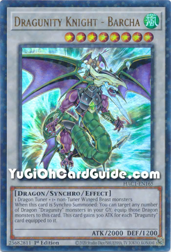 Yu-Gi-Oh Card: Dragunity Knight - Barcha