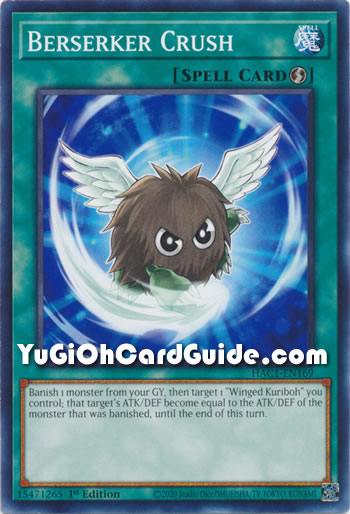 Yu-Gi-Oh Card: Berserker Crush