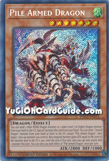 Yu-Gi-Oh Card: Pile Armed Dragon