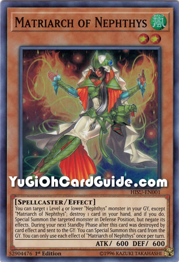 Yu-Gi-Oh Card: Matriarch of Nephthys
