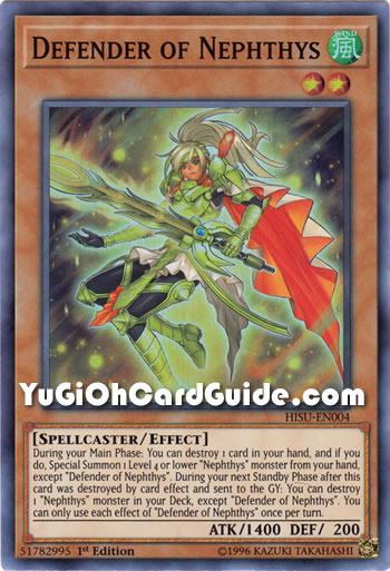 Yu-Gi-Oh Card: Defender of Nephthys