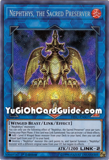 Yu-Gi-Oh Card: Nephthys, the Sacred Preserver