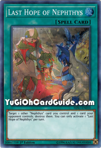 Yu-Gi-Oh Card: Last Hope of Nephthys