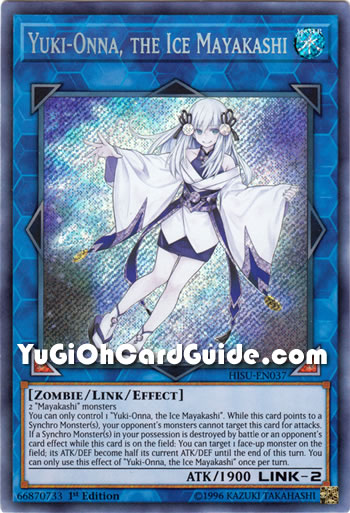 Yu-Gi-Oh Card: Yuki-Onna, the Ice Mayakashi