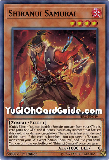Yu-Gi-Oh Card: Shiranui Samurai