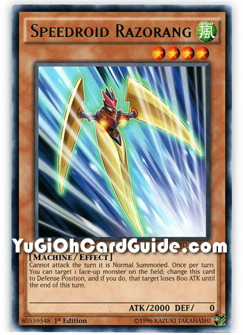 Yu-Gi-Oh Card: Speedroid Razorang