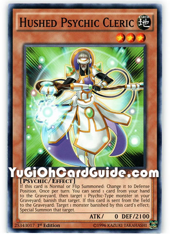 Yu-Gi-Oh Card: Hushed Psychic Cleric