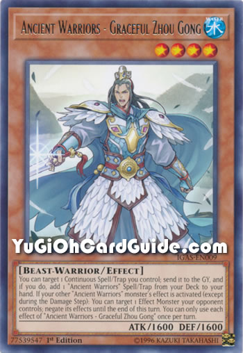 Yu-Gi-Oh Card: Ancient Warriors - Graceful Zhou Gong