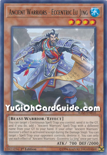 Yu-Gi-Oh Card: Ancient Warriors - Eccentric Lu Jing