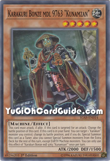 Yu-Gi-Oh Card: Karakuri Bonze mdl 9763 
