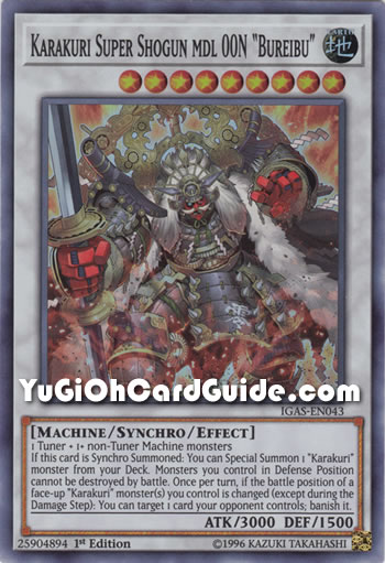 Yu-Gi-Oh Card: Karakuri Super Shogun mdl 00N 