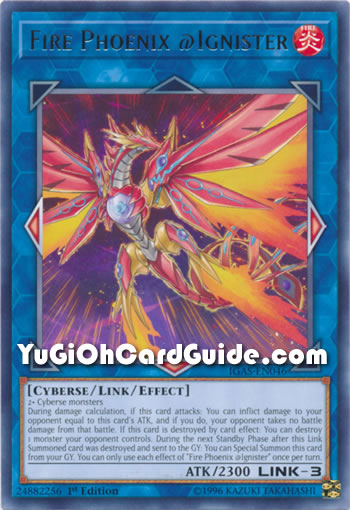 Yu-Gi-Oh Card: Fire Phoenix @Ignister