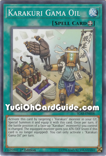 Yu-Gi-Oh Card: Karakuri Gama Oil