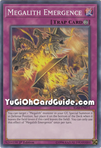 Yu-Gi-Oh Card: Megalith Emergence