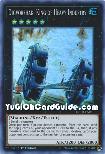 Yu-Gi-Oh Card: Digvorzhak, King of Heavy Industry