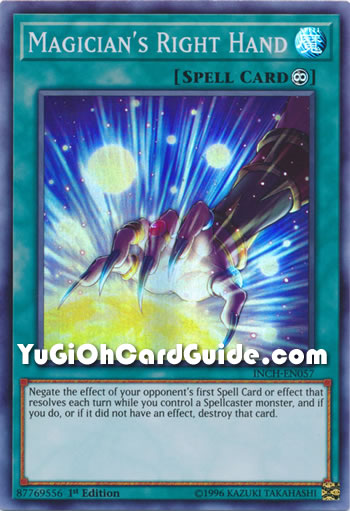 Yu-Gi-Oh Card: Magician's Right Hand