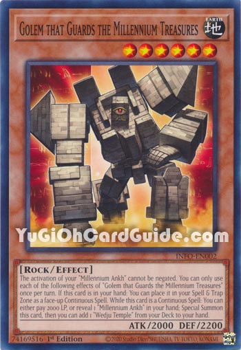 Yu-Gi-Oh Card: Golem That Guards the Millennium Treasures