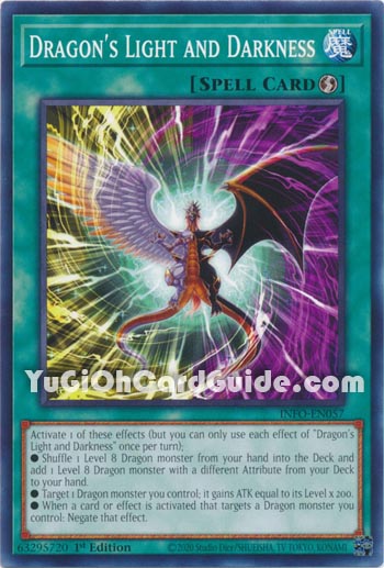 Yu-Gi-Oh Card: Dragon's Light and Darkness