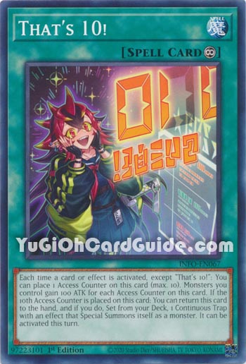 Yu-Gi-Oh Card: That's 10!