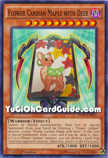 Yu-Gi-Oh Card: Flower Cardian Maple with Deer