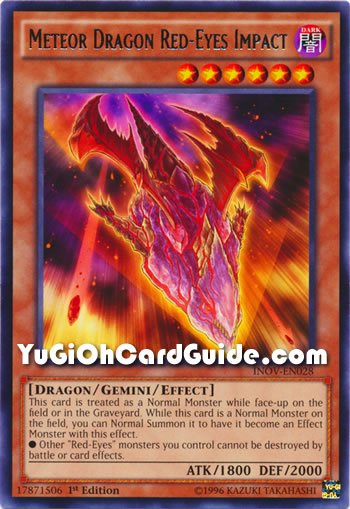Yu-Gi-Oh Card: Meteor Dragon Red-Eyes Impact