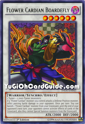 Yu-Gi-Oh Card: Flower Cardian Boardefly