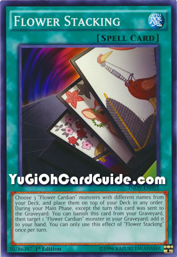 Yu-Gi-Oh Card: Flower Stacking