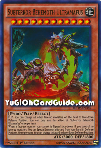 Yu-Gi-Oh Card: Subterror Behemoth Ultramafus