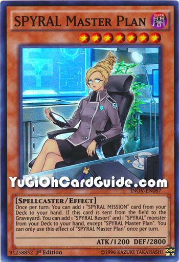 Yu-Gi-Oh Card: SPYRAL Master Plan