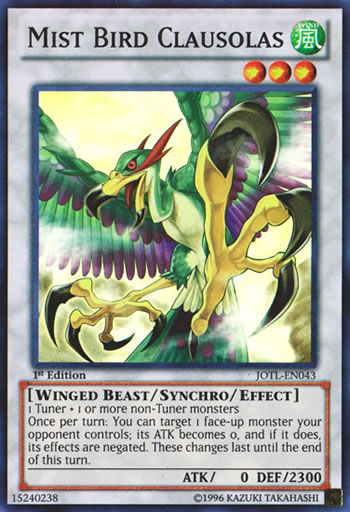 Yu-Gi-Oh Card: Mist Bird Clausolas