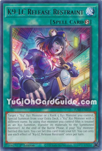 Yu-Gi-Oh Card: K9-LC Release Restraint
