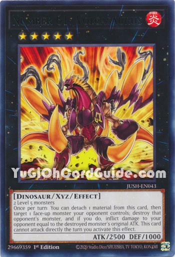 Yu-Gi-Oh Card: Number 61: Volcasaurus