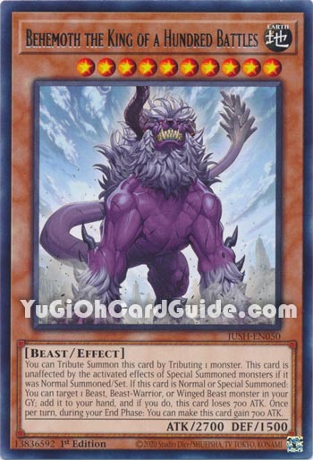 Yu-Gi-Oh Card: Behemoth the King of a Hundred Battles
