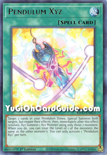 Yu-Gi-Oh Card: Pendulum Xyz