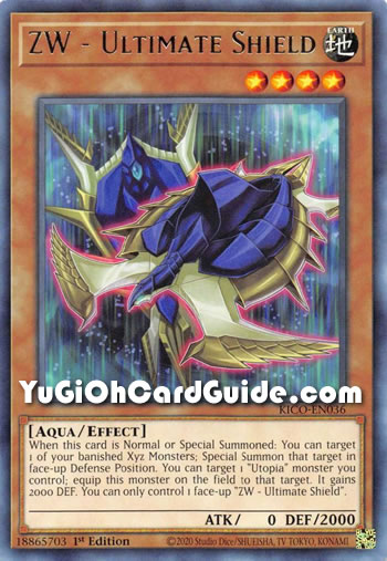 Yu-Gi-Oh Card: ZW - Ultimate Shield