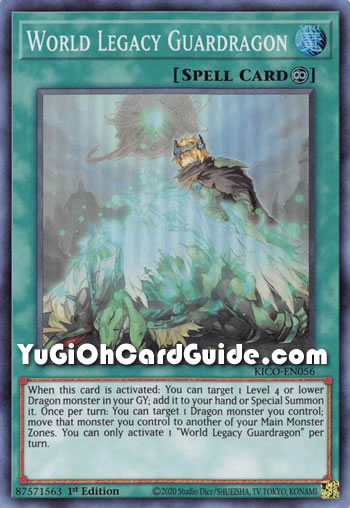 Yu-Gi-Oh Card: World Legacy Guardragon