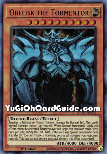 Yu-Gi-Oh Card: Obelisk the Tormentor
